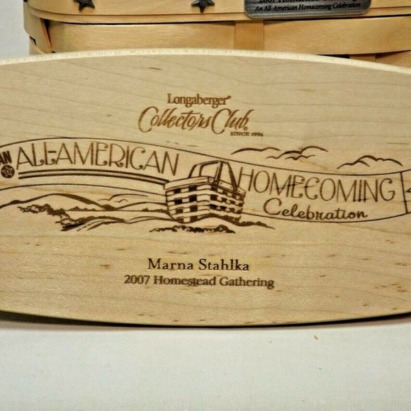 Longaberger 2007 Collectors Club Homestead Gathering Basket Combo Family Signed - Picture 3 of 13